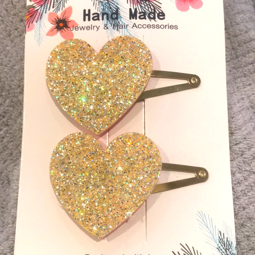 Heart hair pins